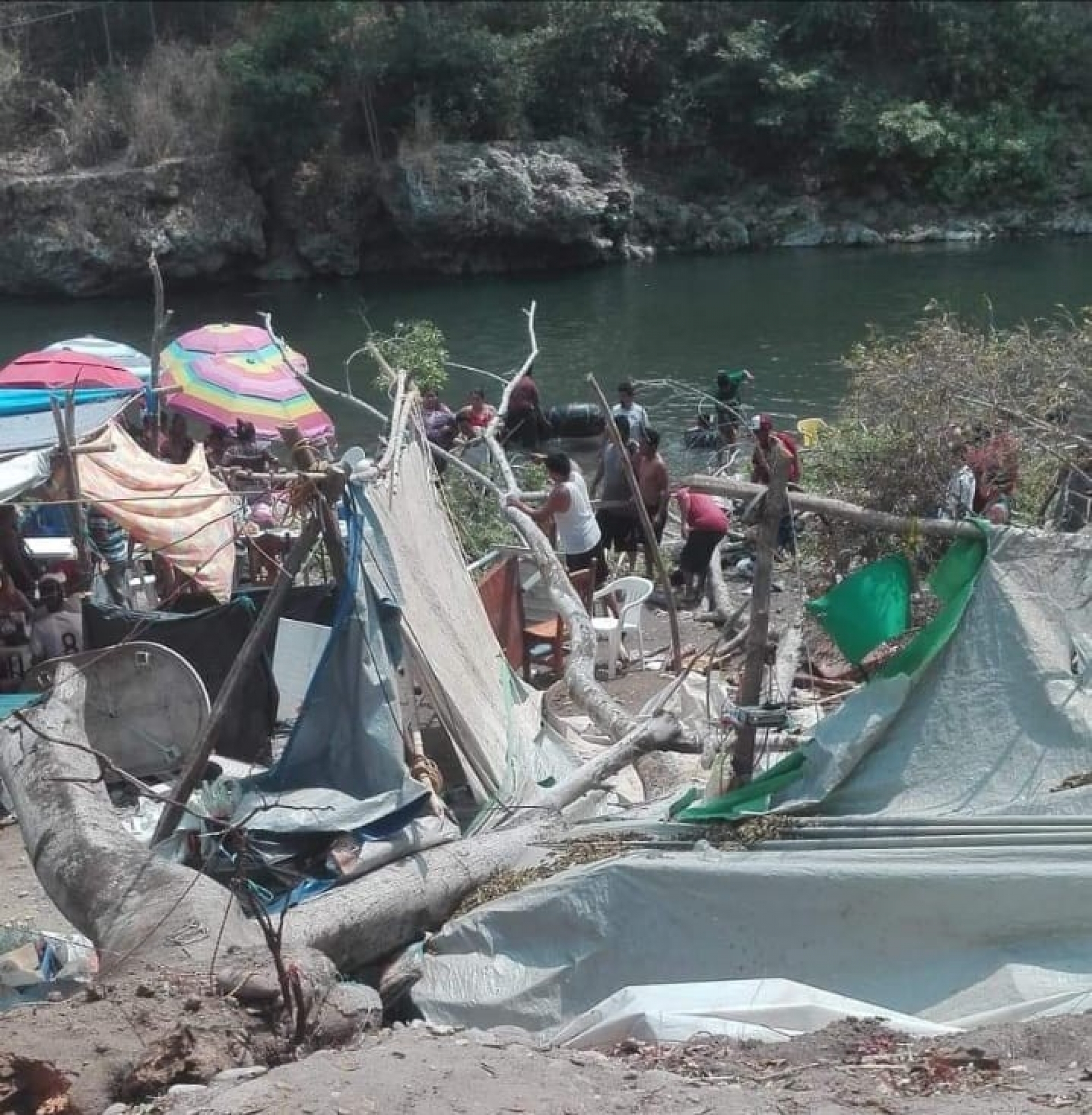 17 personas resultan heridas tras caer un árbol a la orilla del río Amacuzac