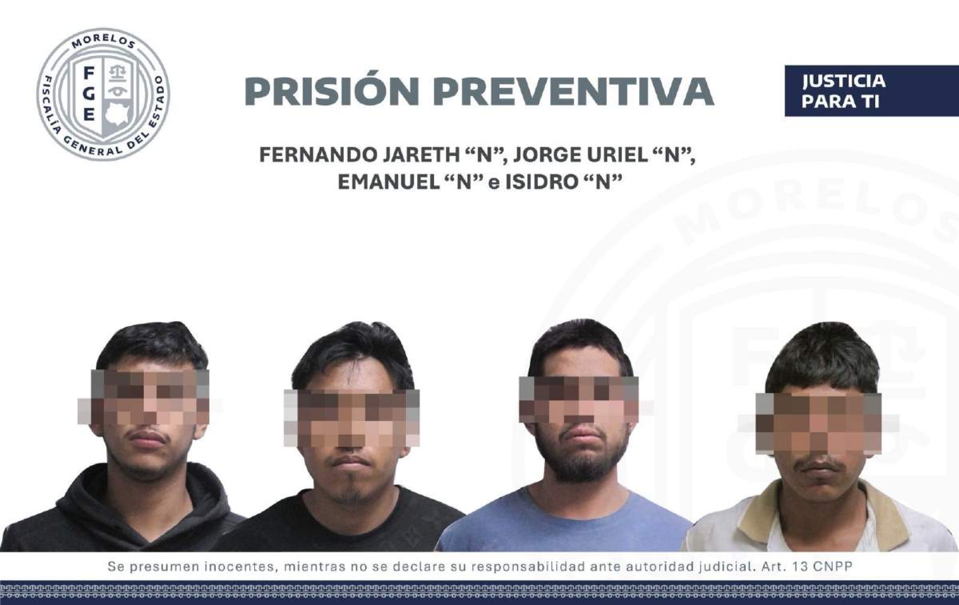 Mandan a prisión a cuatro hombres