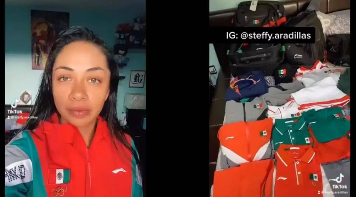 Steffy Aradillas, jugadora de sóftbol, demuestra que regresó con sus uniformes
