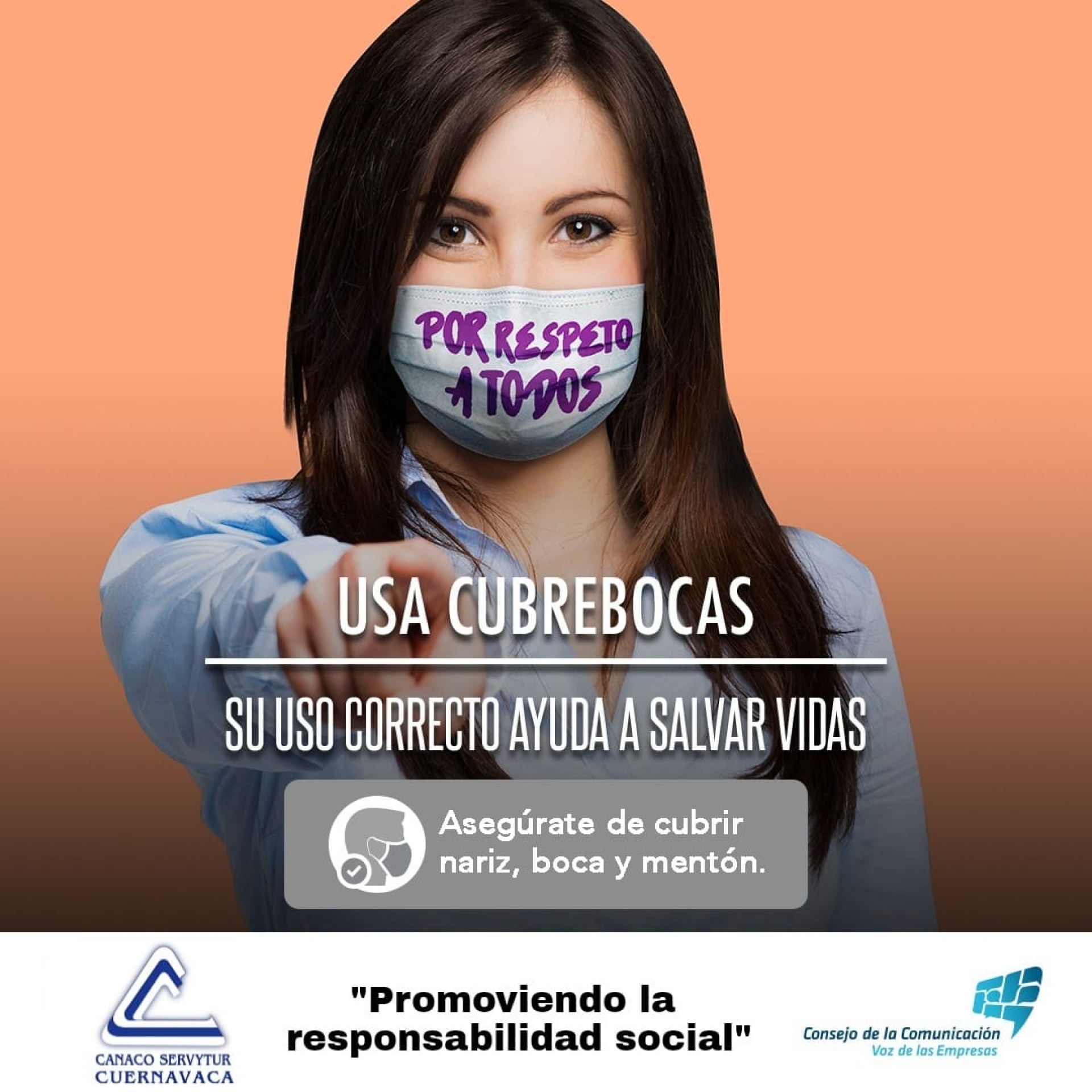 Canaco lanza campaña 'Usa cubrebocas'