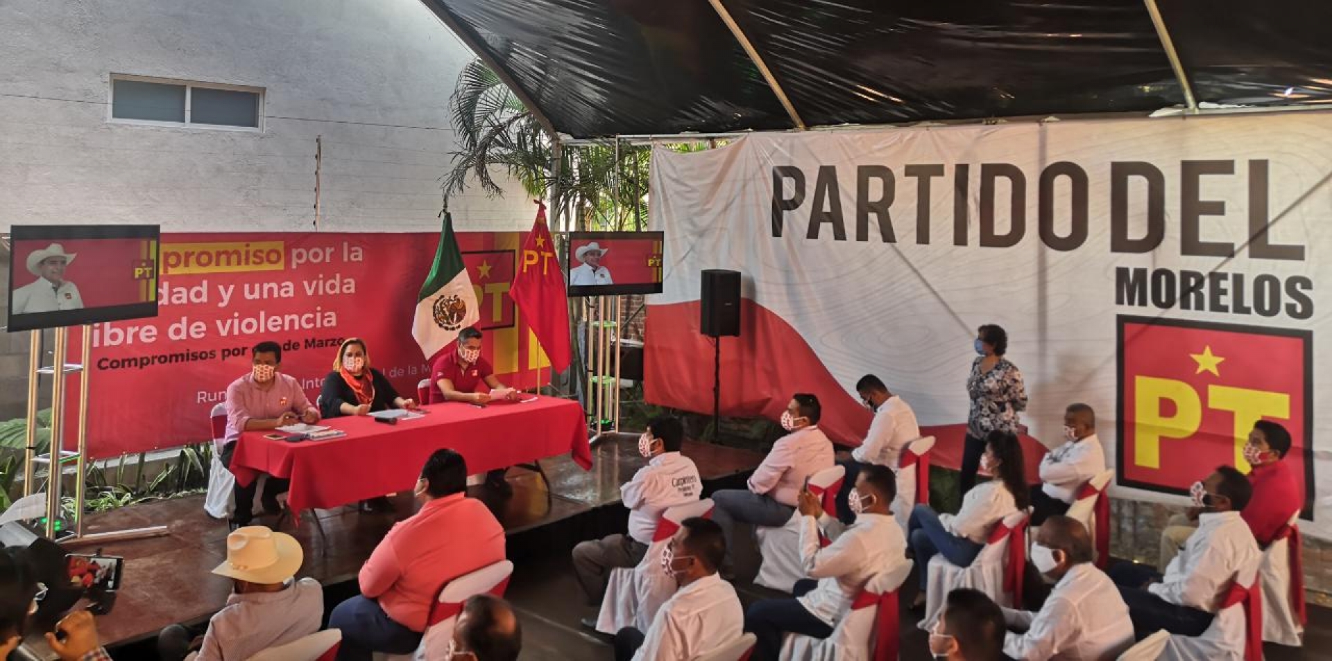 Firman dirigentes del PT ocho compromisos rumbo al 'Día de la Mujer'