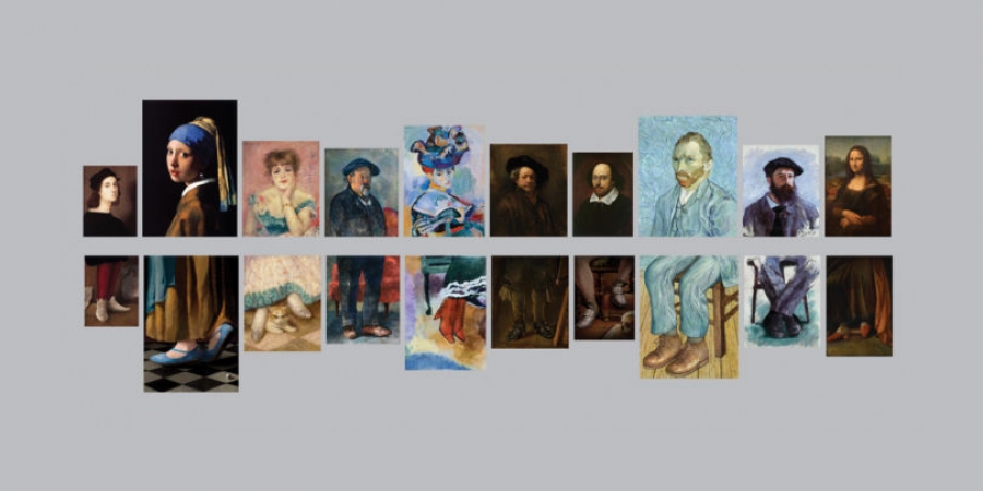 Una agencia publicitaria imaginó la parte inferior de los retratos clásicos
