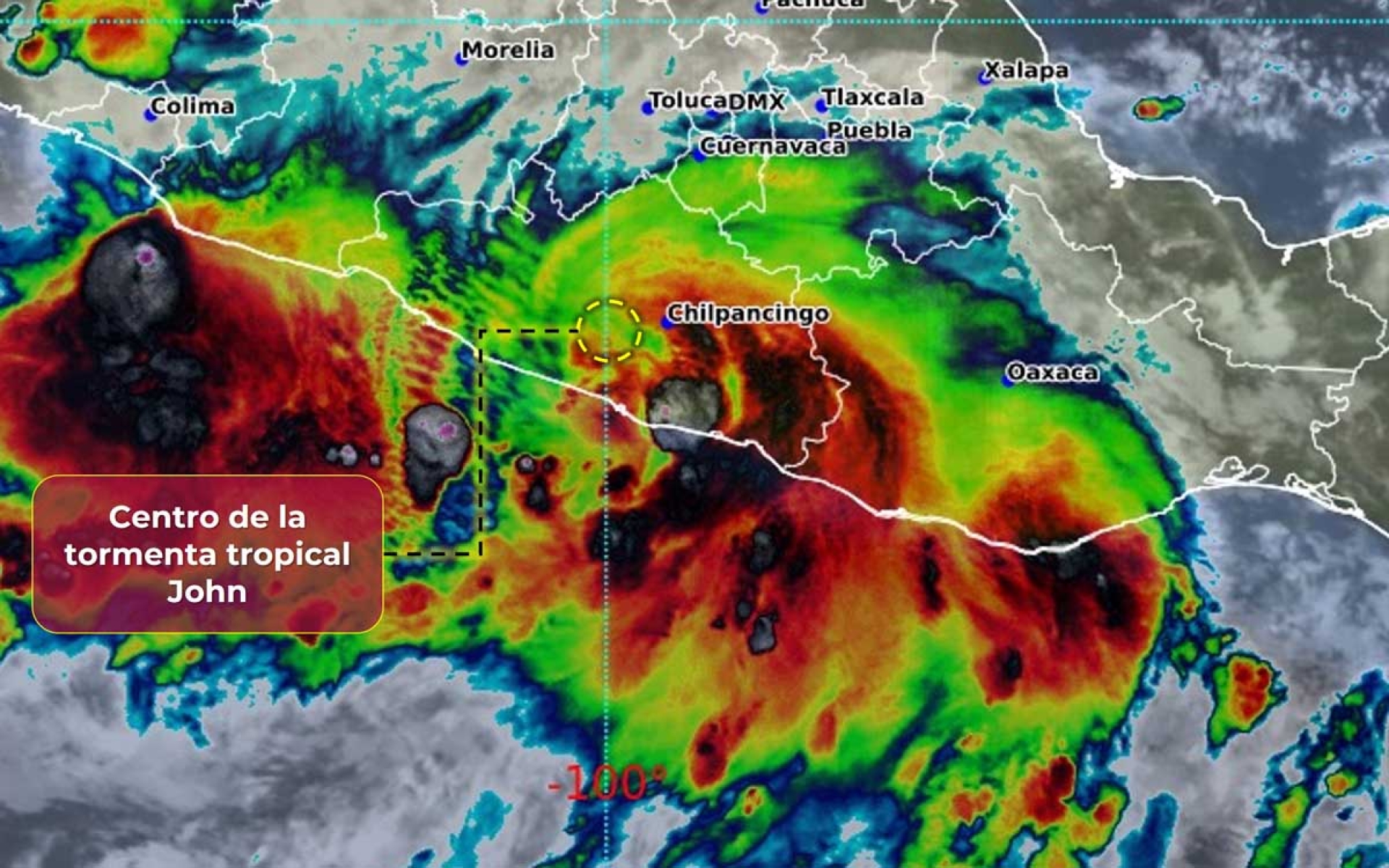 'John' se degrada a tormenta tropical y causa fuertes lluvias en Guerrero