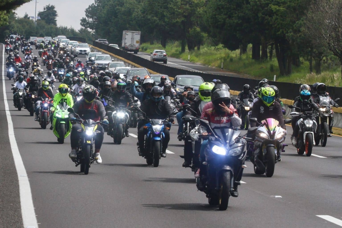 Así fue la rodada en honor a los motociclistas fallecidos en la México-Cuernavaca