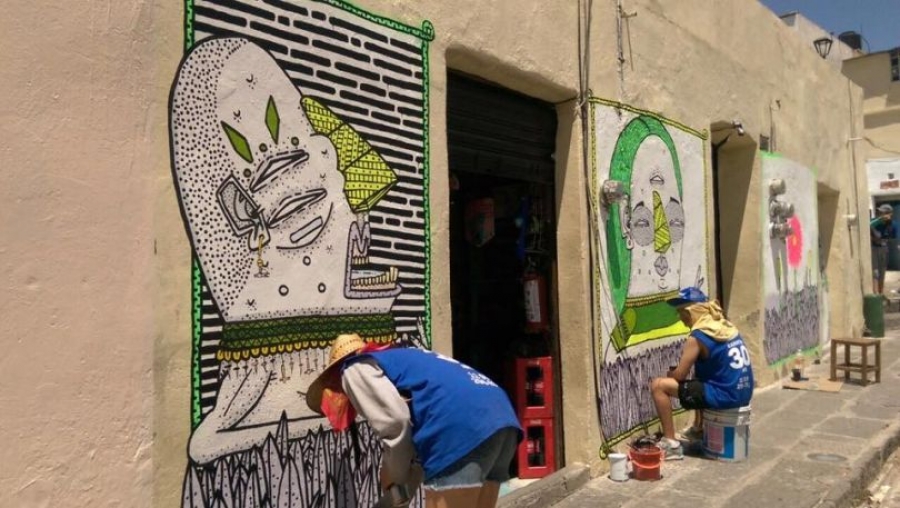 Uno de los barrios más peligrosos en Puebla fue transformado a través del arte urbano