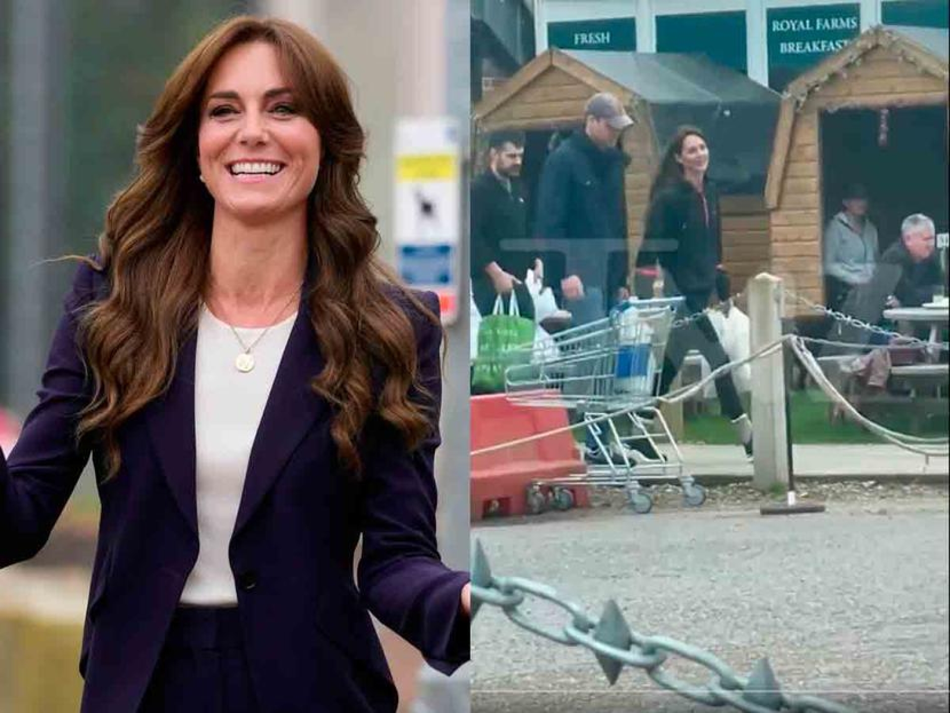 Captan a Kate Middleton 'feliz y saludable' junto al príncipe William