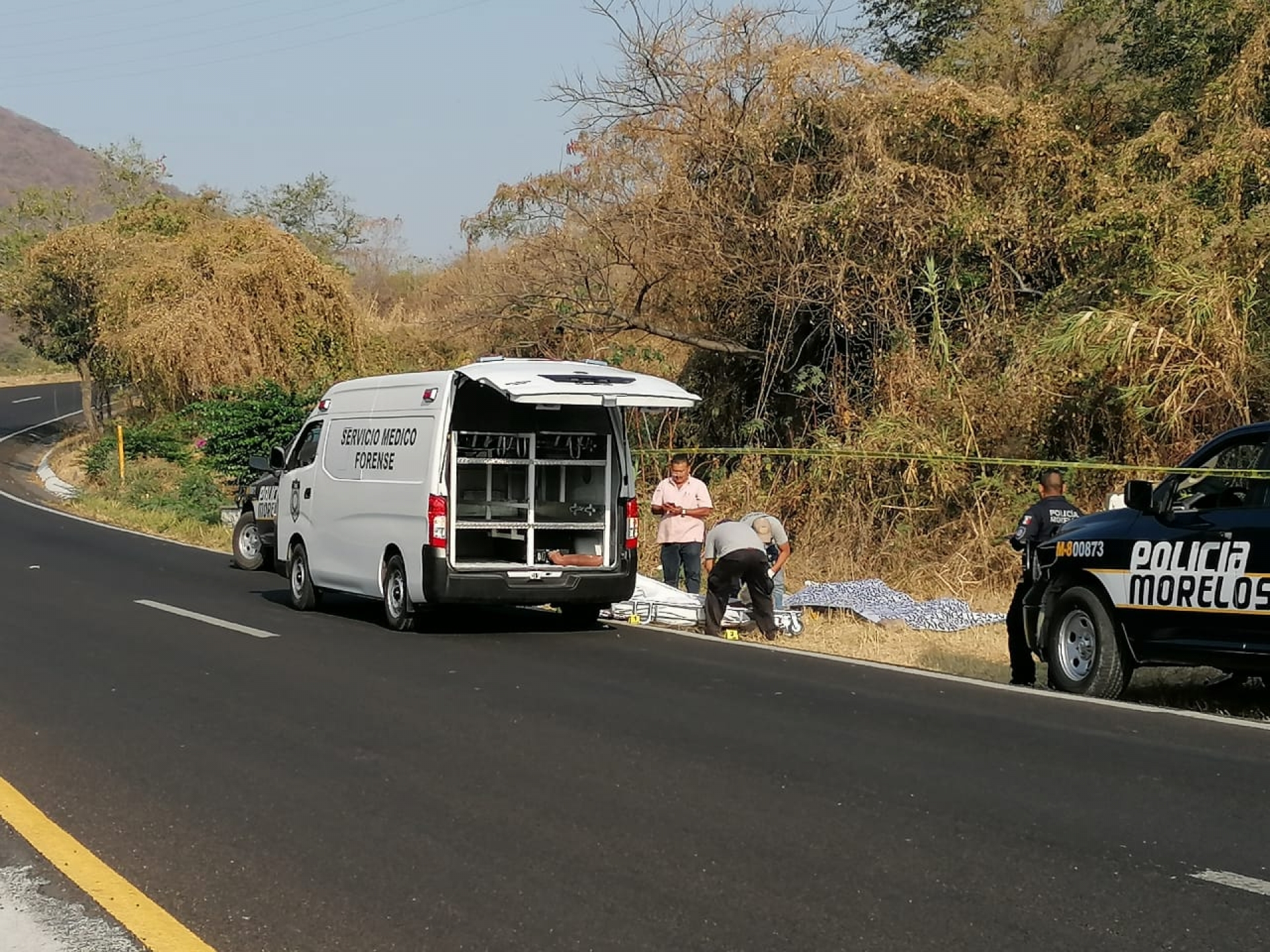 Hallan un cadáver con disparos en el 'Cañón de Lobos', en Yautepec