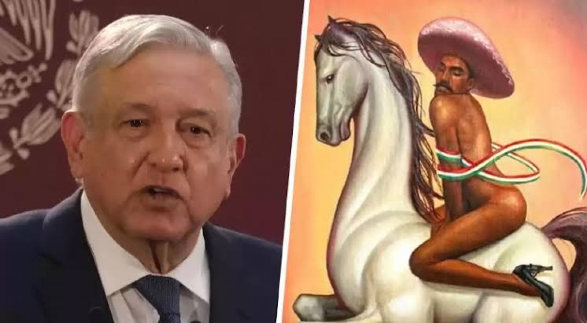 Los artistas tienen libertad y no debe haber censura ni violencia: AMLO sobre pintura gay de Zapata