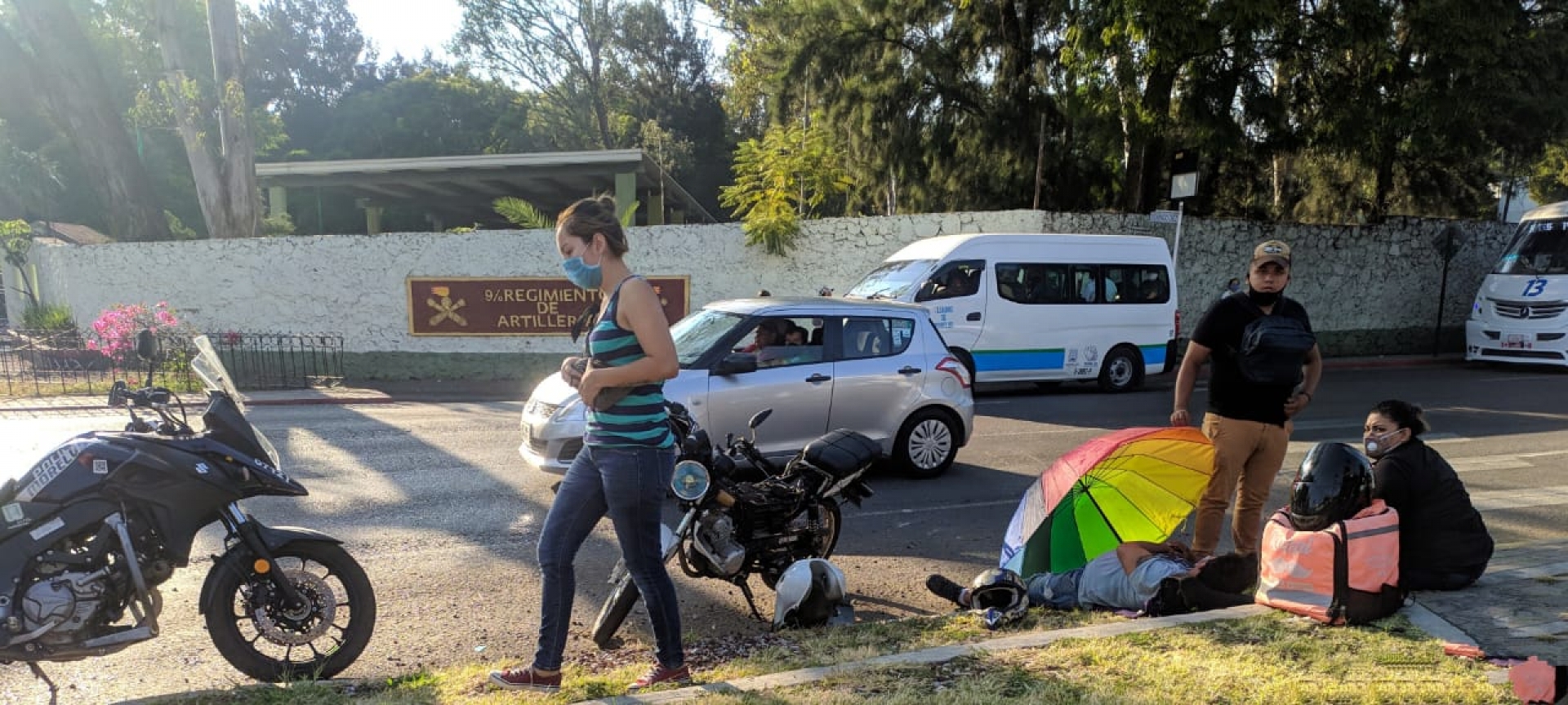Motociclista lesionado tras accidente en la avenida Domingo Diez