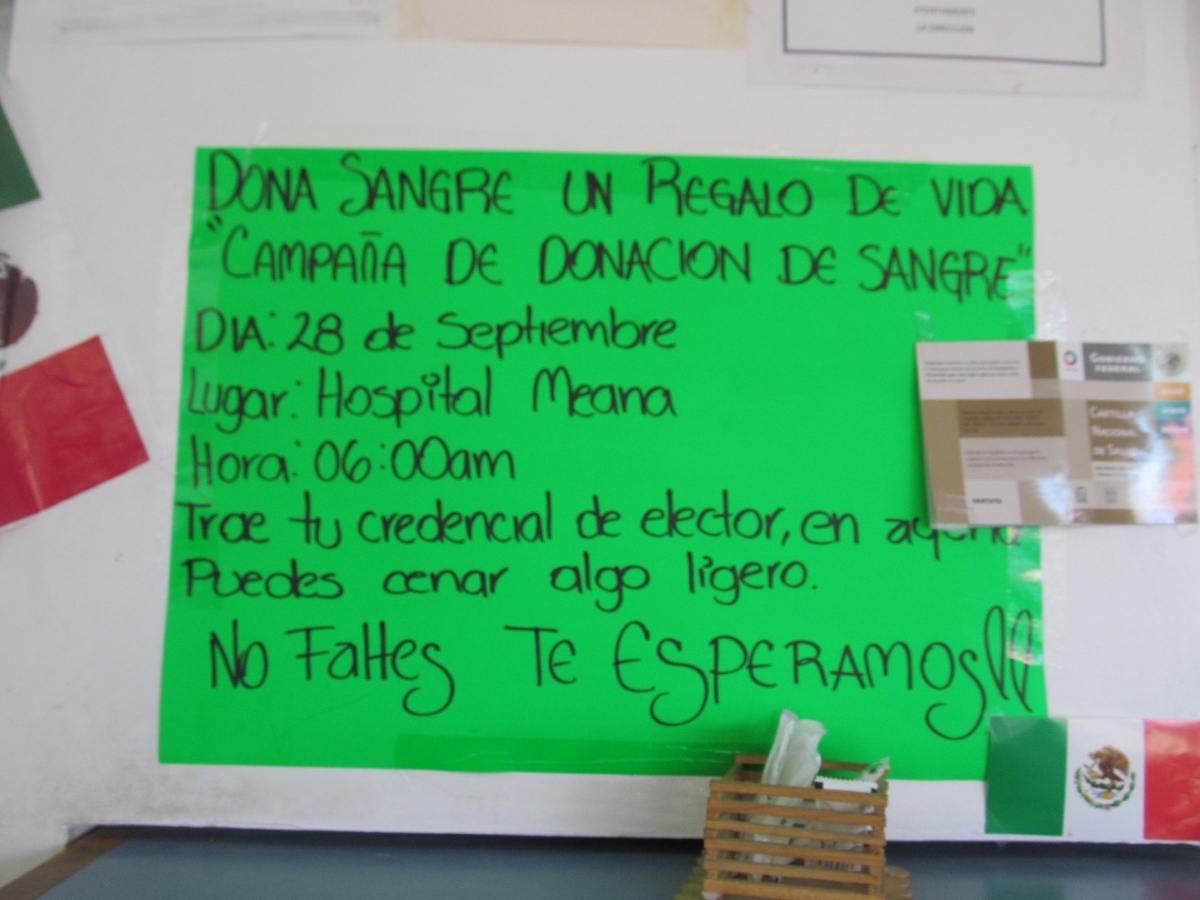 Llaman a participar en campaña de donación de sangre del hospital Meana San Román de Jojutla