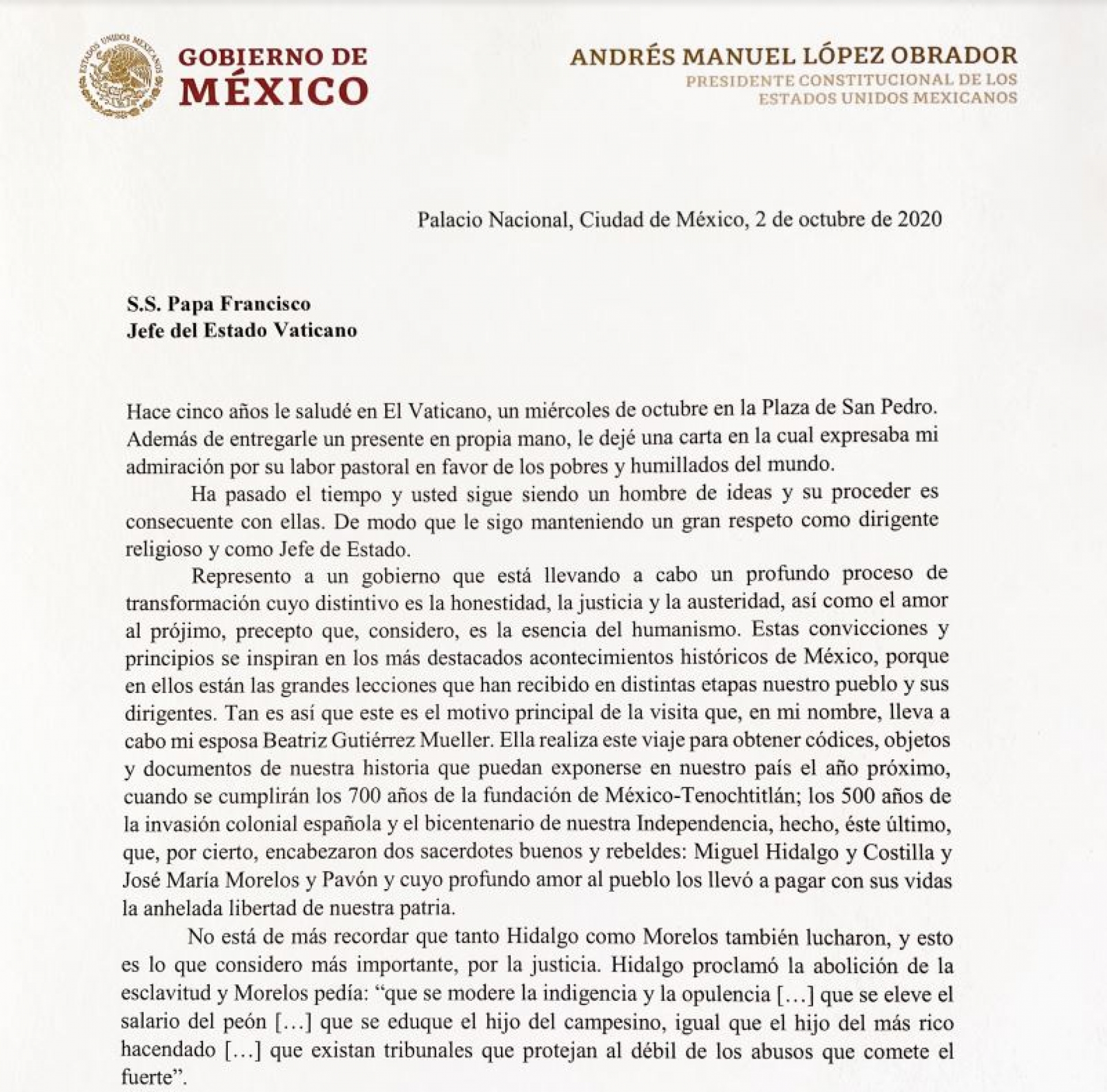 Pide México al Vaticano códices y solicita disculpa por evangelización