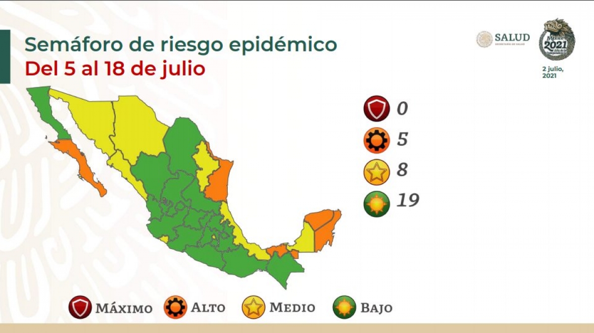 Morelos, en semáforo verde durante las próximas dos semanas
