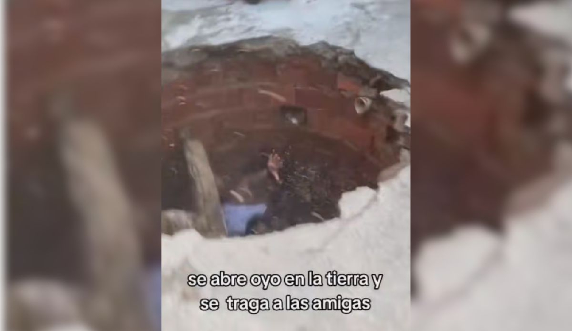 Socavón arruinó una fiesta y se volvió viral en redes