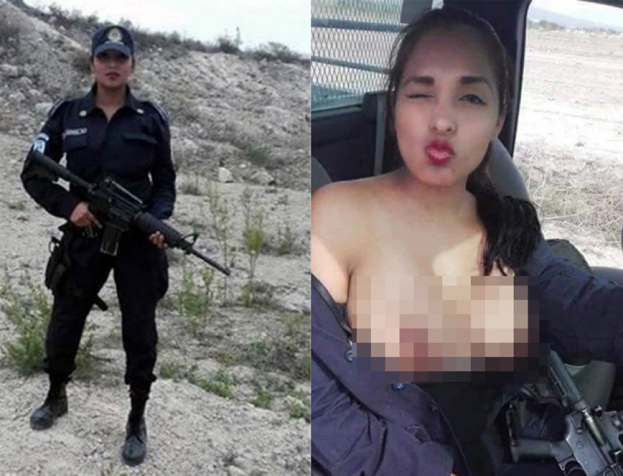 Policía se exhibe dentro de patrulla y la suspenden