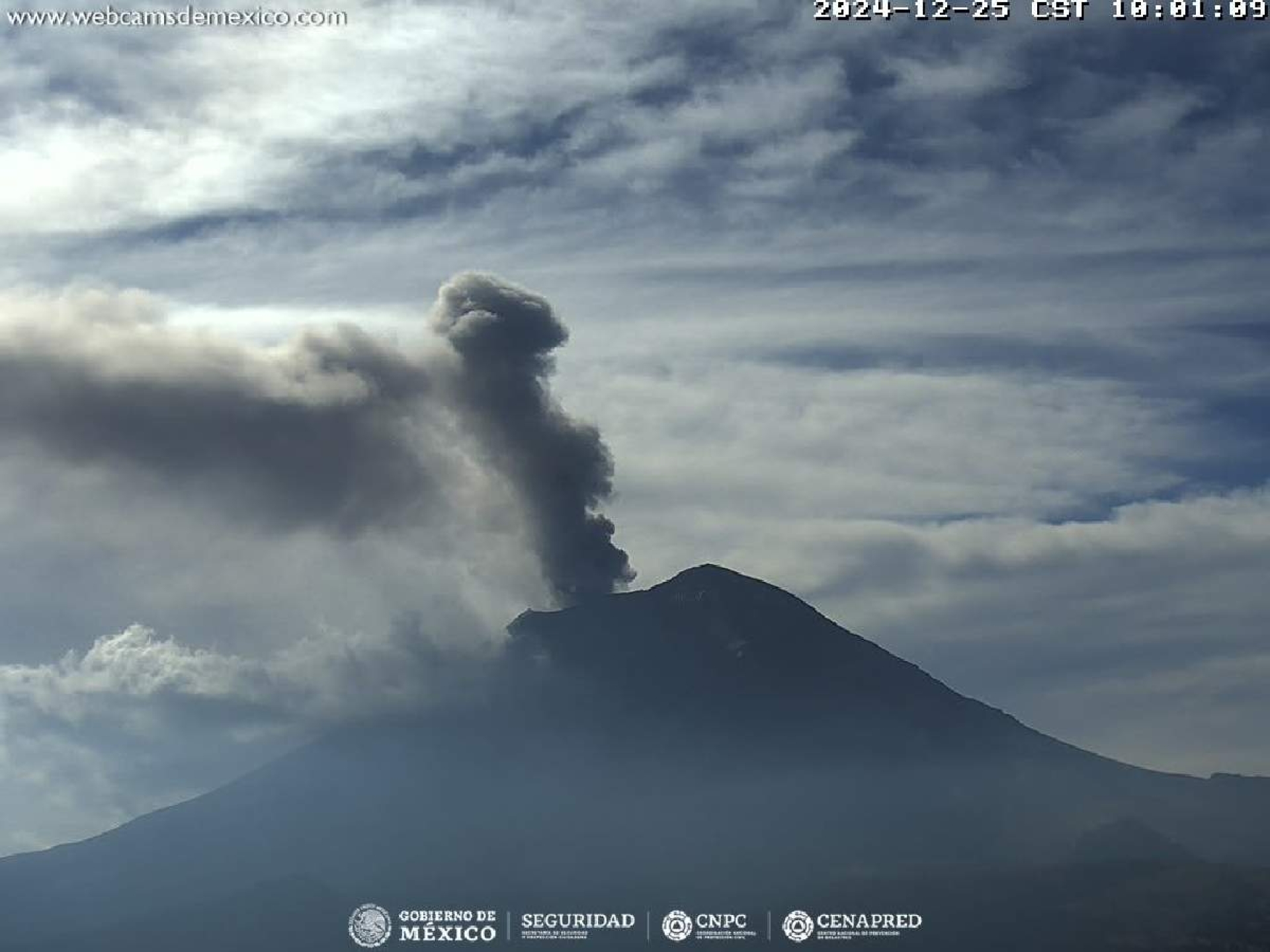 Aumenta periodo de tremor en el Popocatépetl