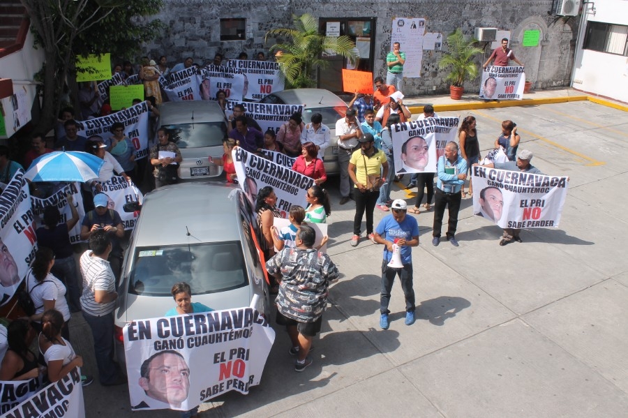 En la sede del Impepac simpatizantes del PSD exigen la destitución de dos consejeras