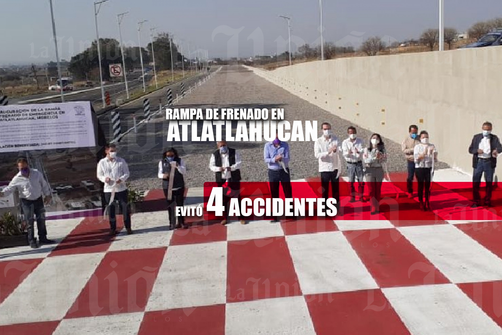 Rampa de frenado en Atlatlahucan pone fin a estela de accidentes