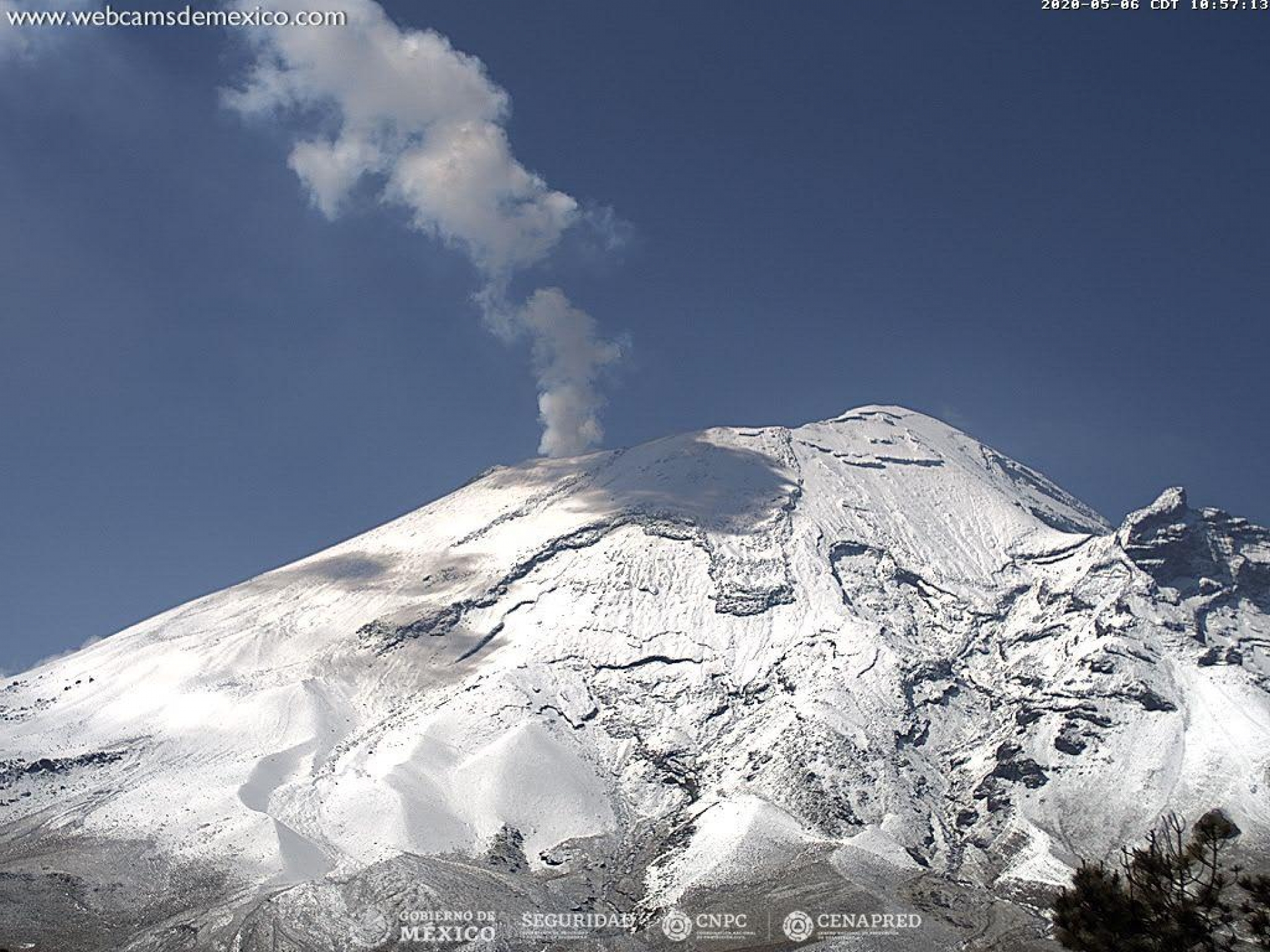 Identifica sistema de monitoreo 145 exhalaciones del volcán Popocatépetl