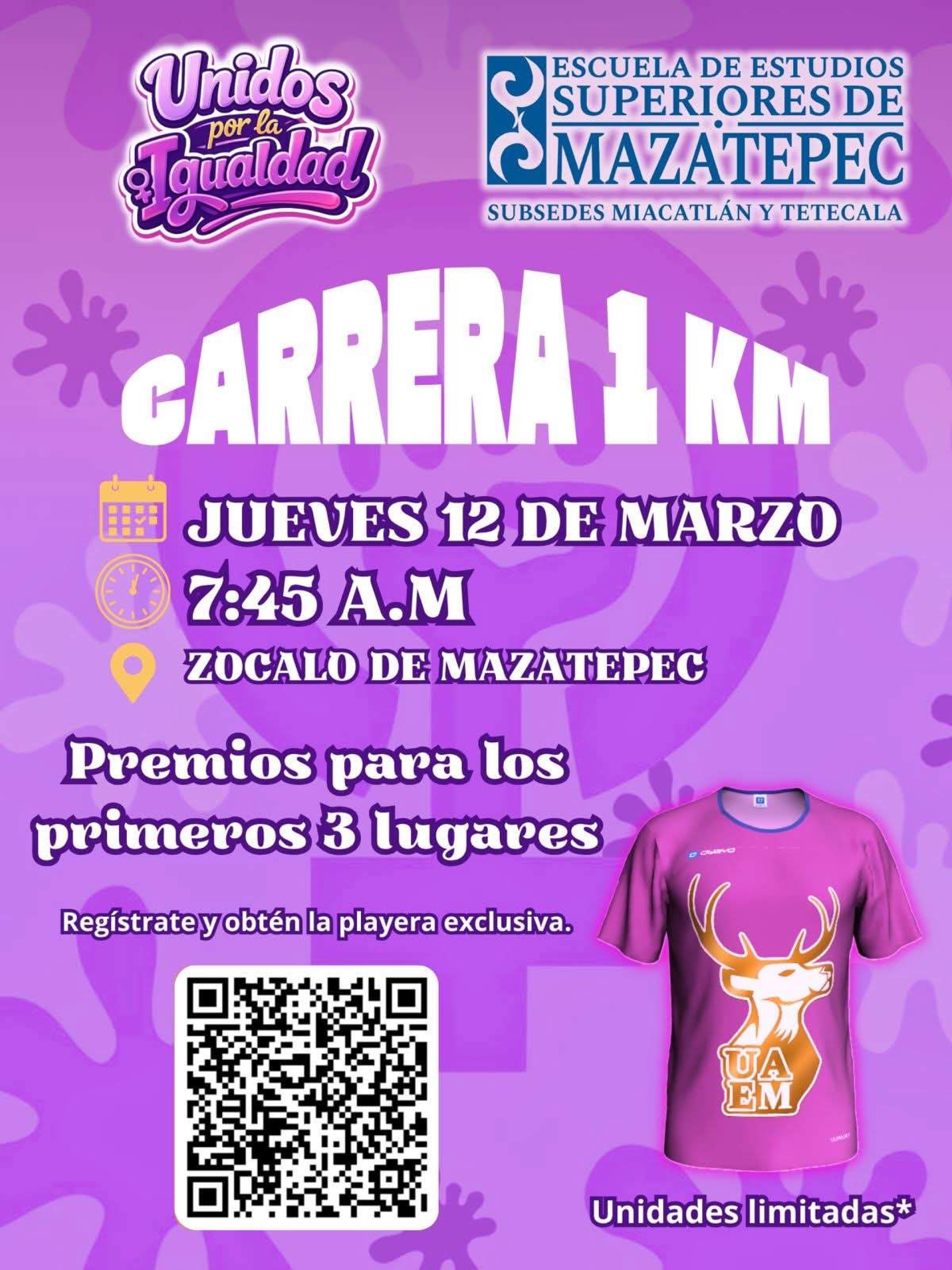 Mazatepec se alista para la carrera 'Unidos por la Igualdad'