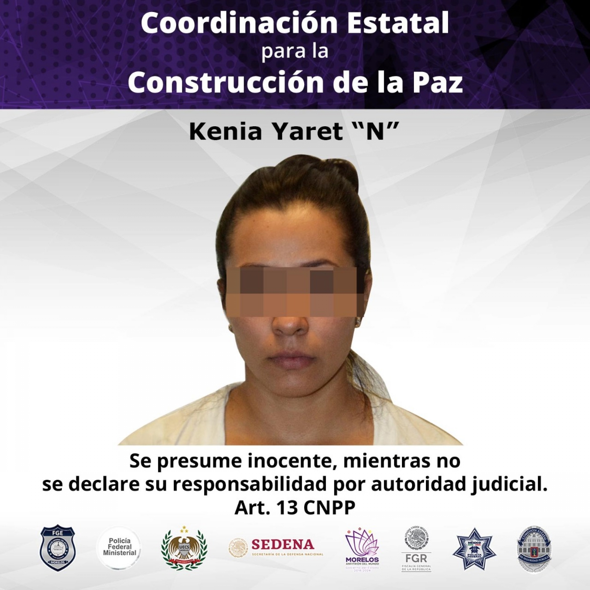 Prisión preventiva contra mujer por presunta participación en secuestro, en Cuautla