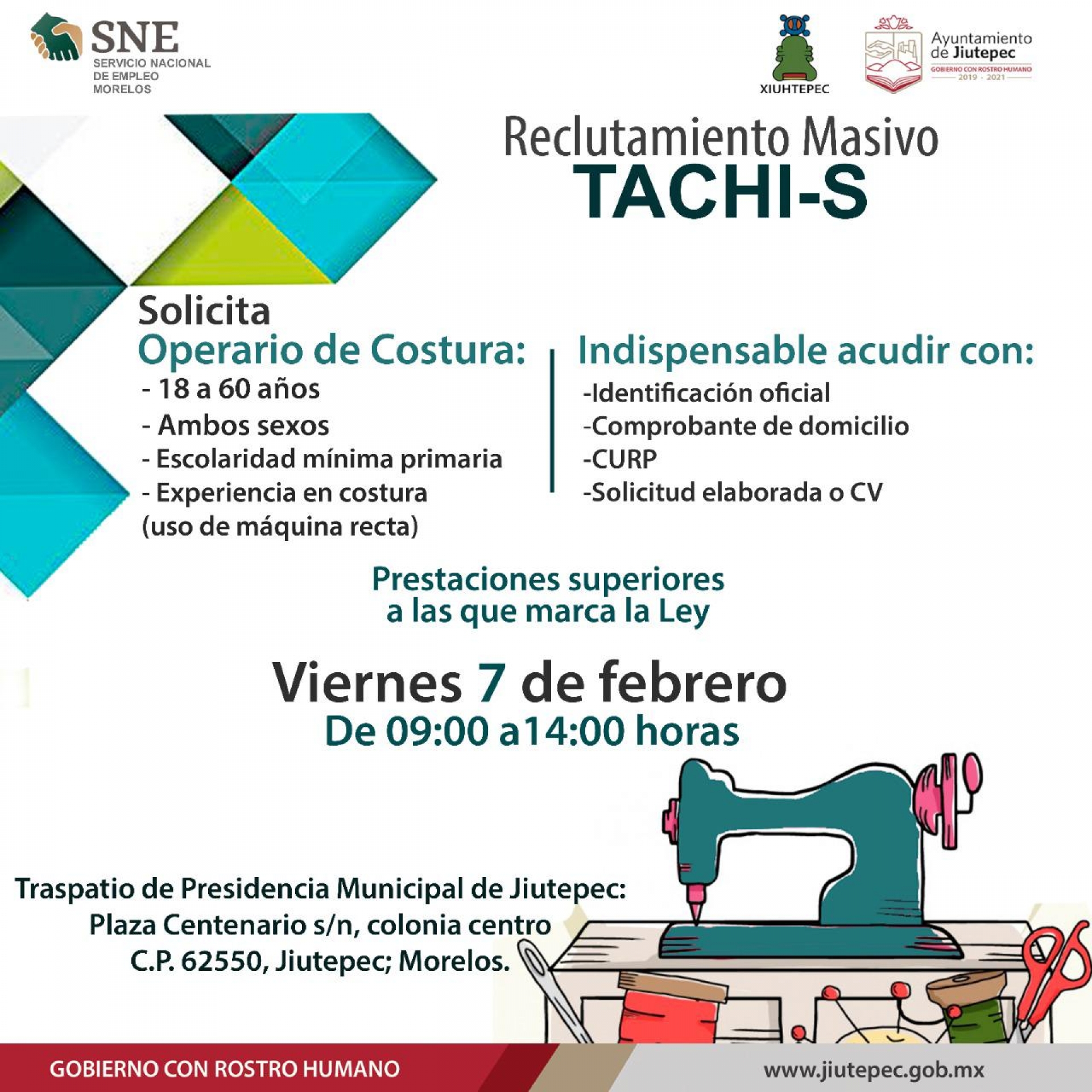 Reclutarán en Jiutepec 200 empleos formales