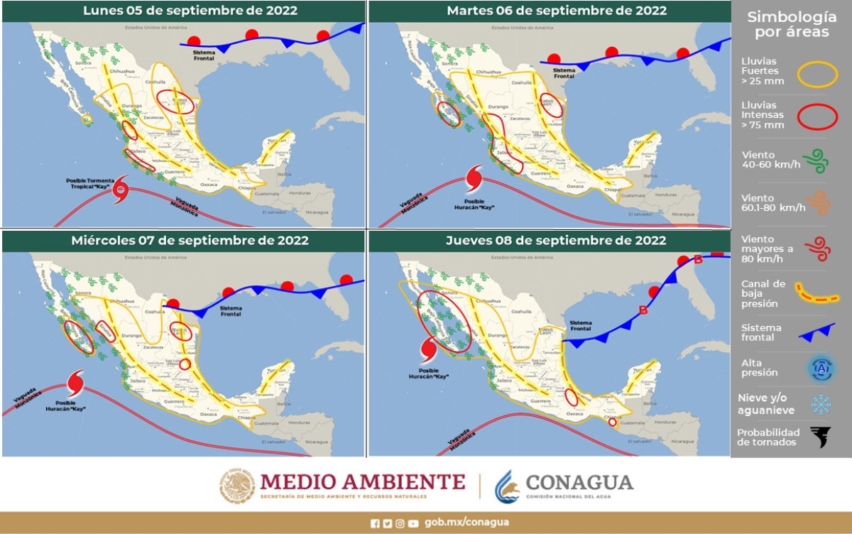 Nuevo ciclón 'Kay' traerá tiempo inestable para Morelos