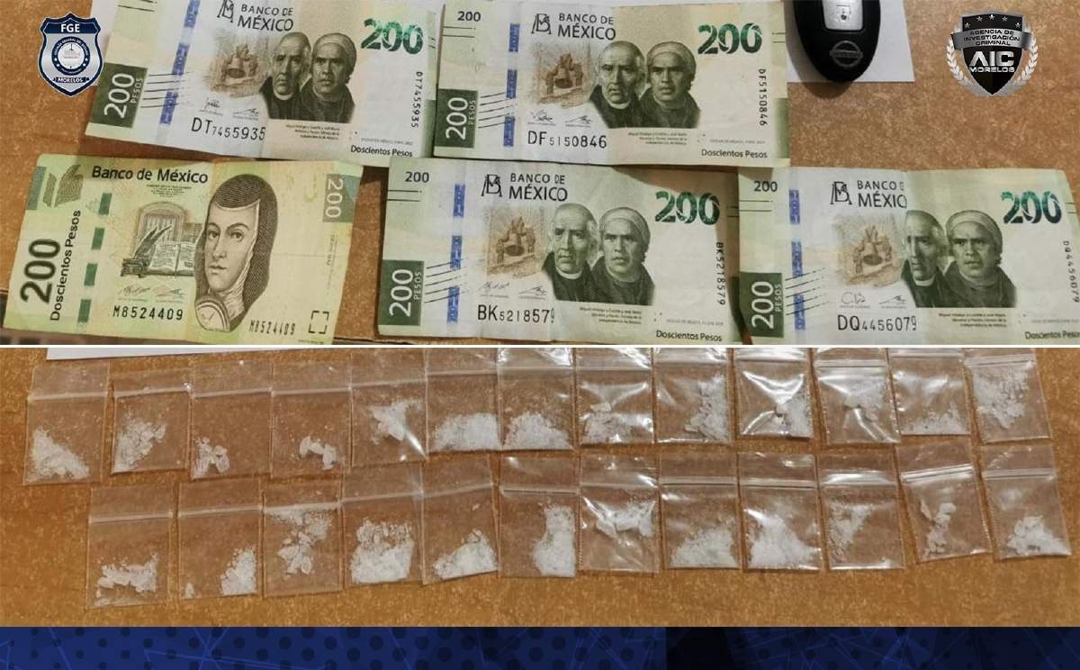 Fueron sorprendidos en poder de 25 dosis de “cristal”