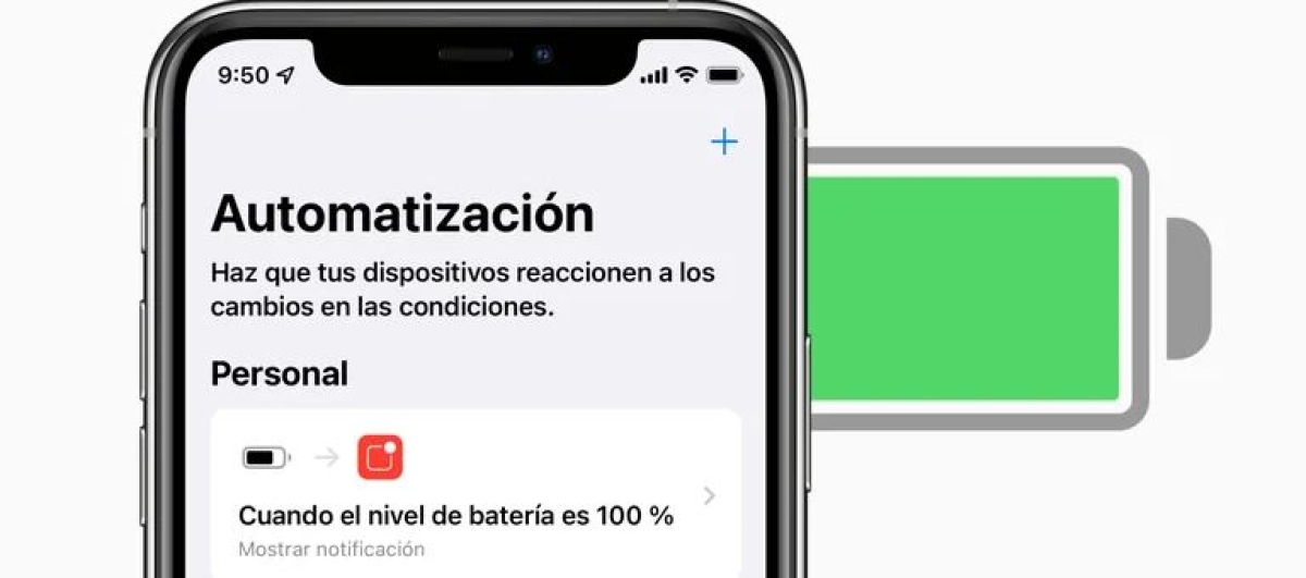 La manera más sencilla para recibir una notificación cuando un iPhone ya tiene 100% de carga