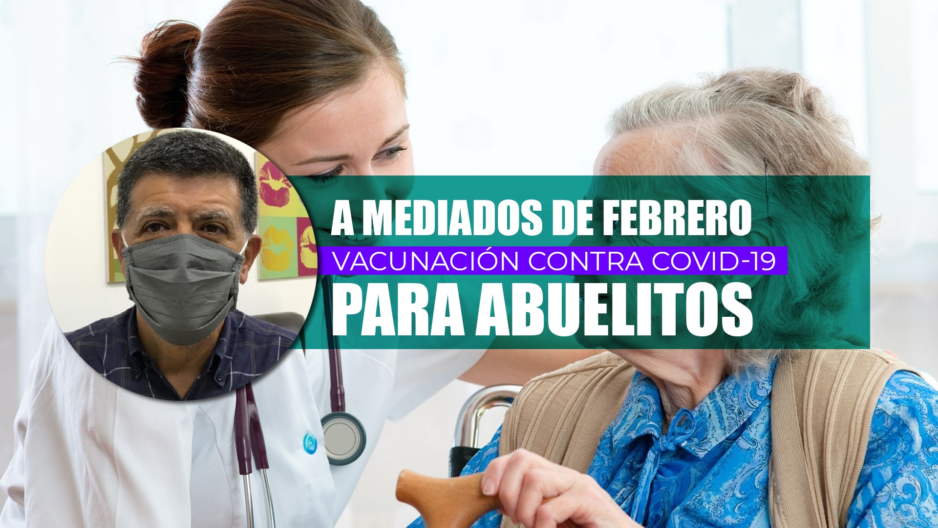 A mediados de febrero, vacunación contra covid-19 para adultos mayores