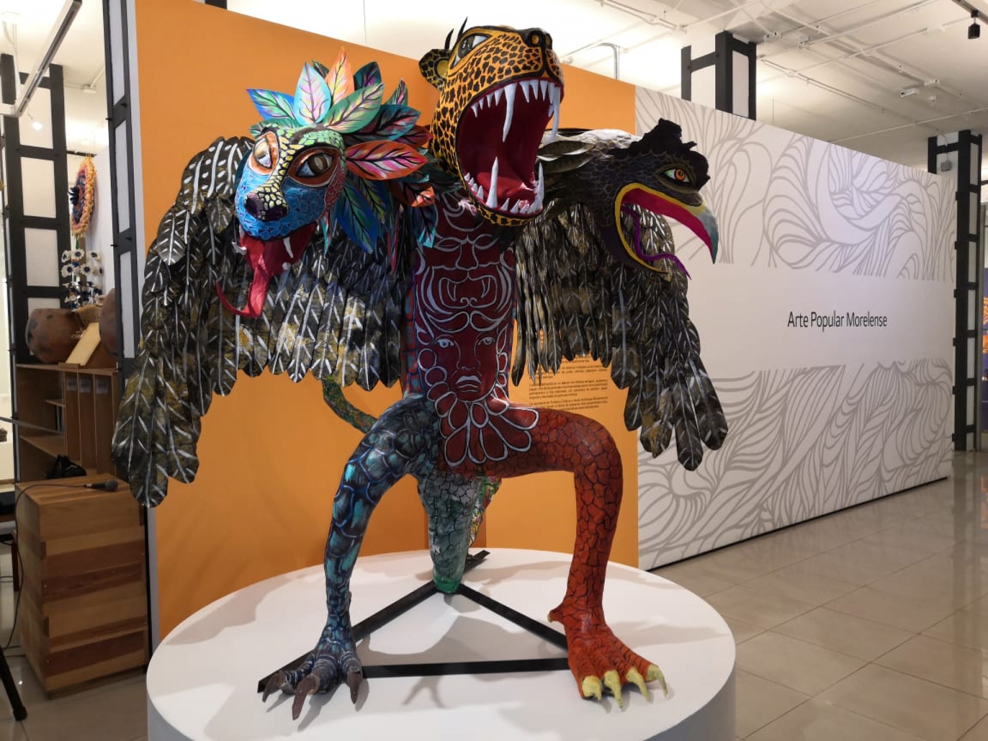 Inauguran en el MMAPO la pieza del mes de septiembre, 'Ocelotlcuauhtlicoatl'