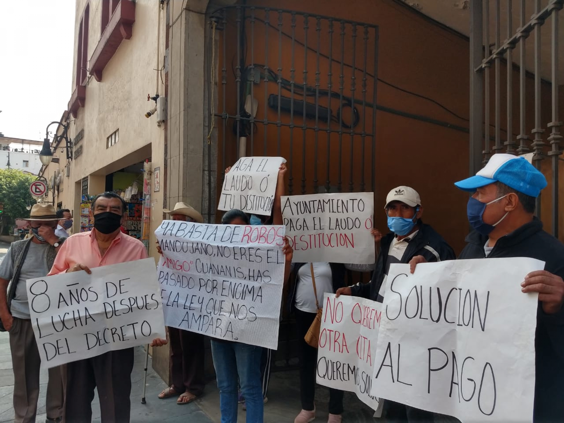 Protestan ante falta de pago de laudo a ex trabajador del Ayuntamiento de Tlaltizapán