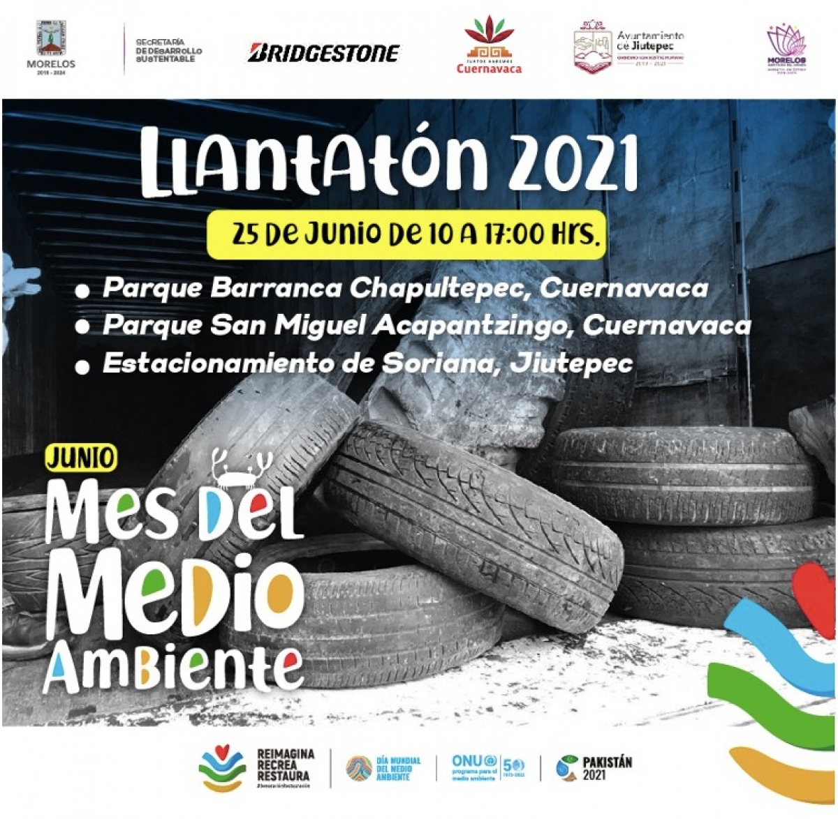 Se suma Cuernavaca a iniciativa ambiental 'Llantatón 2021', este 25 de junio