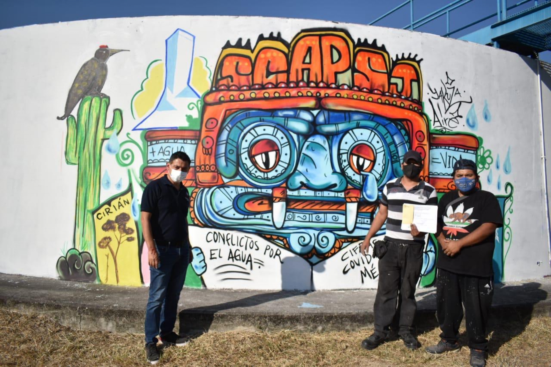 Promueve SCAPSJ cuidado del agua a través de arte urbano