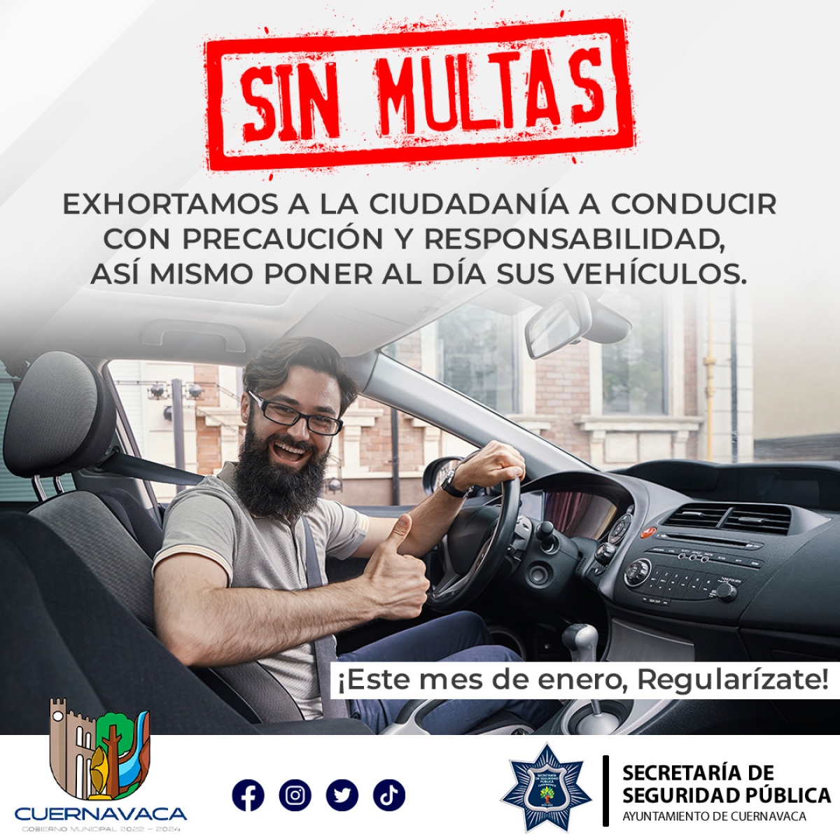 En marcha, campaña 'Sin multas' por parte de SSP Cuernavaca