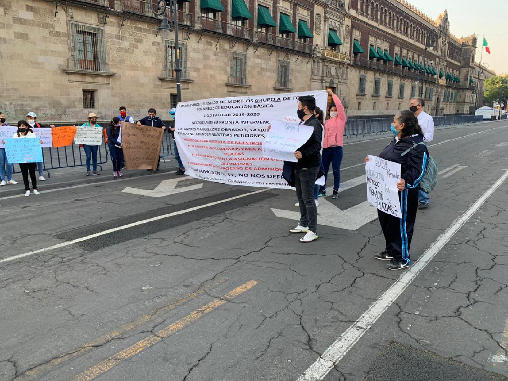 Nuevamente, maestros de Morelos se manifiestan en la CDMX
