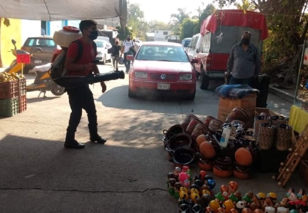 Reanudan operativos de sanitización en Yautepec