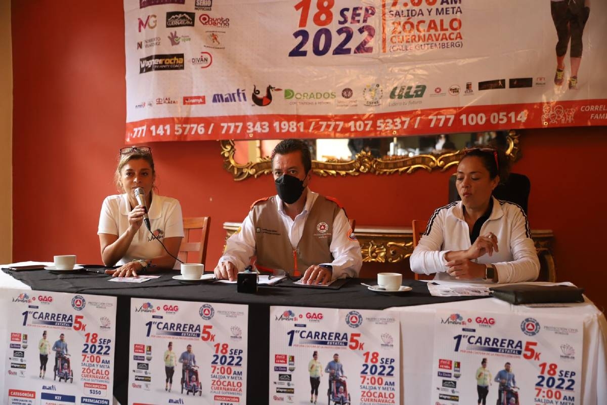 Anuncian primer Carrera Estatal "Por una cultura de la protección civil" 5k