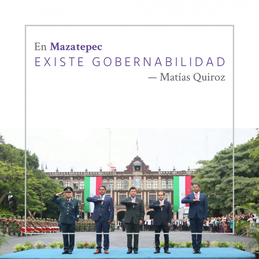 Asegura Matías Quiroz que en Mazatepec hay gobernabilidad