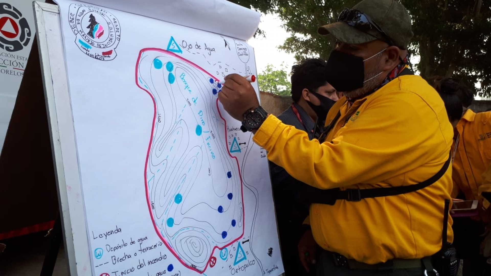 Avanza 80% el control y 60% la liquidación del incendio forestal en paraje 'Oztopulco': SDS