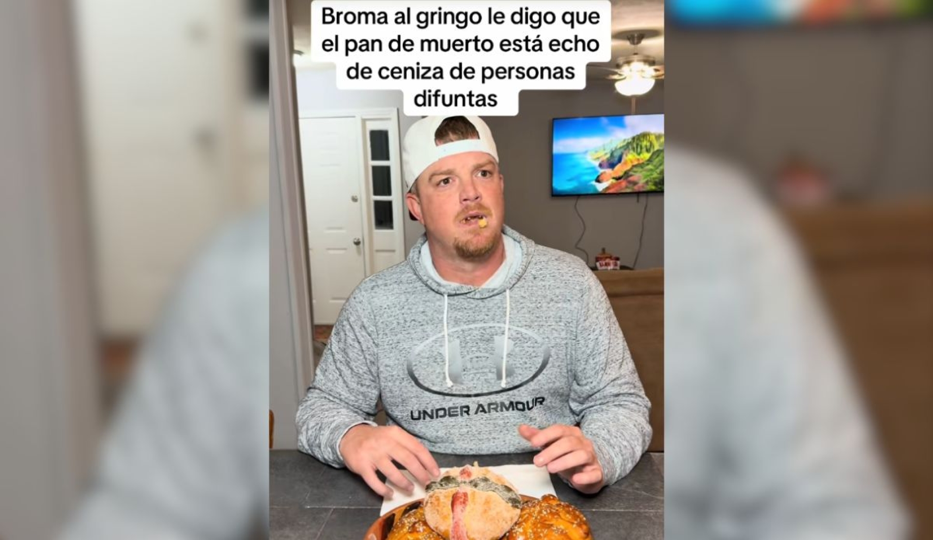 Mexicana gasta broma a su esposo estadounidense con pan de muerto y se viraliza