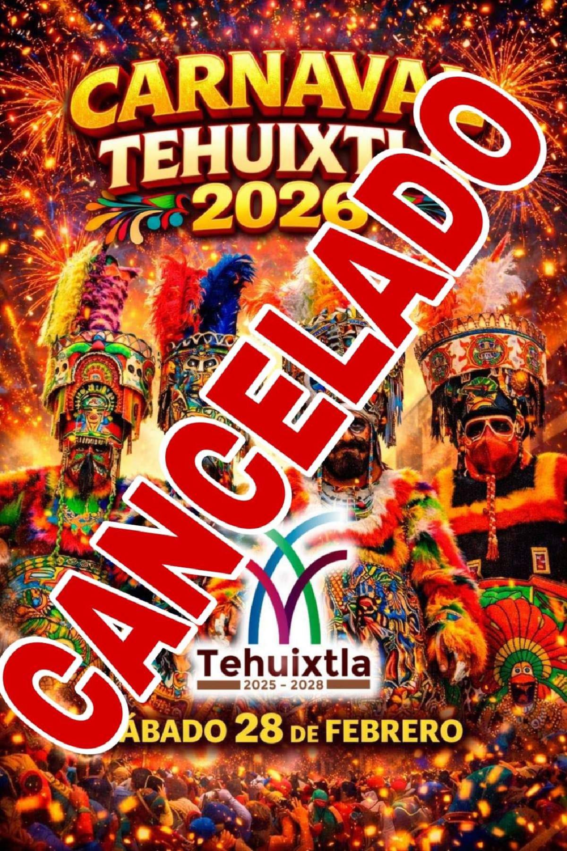 Suspenden carnaval de Tehuixtla