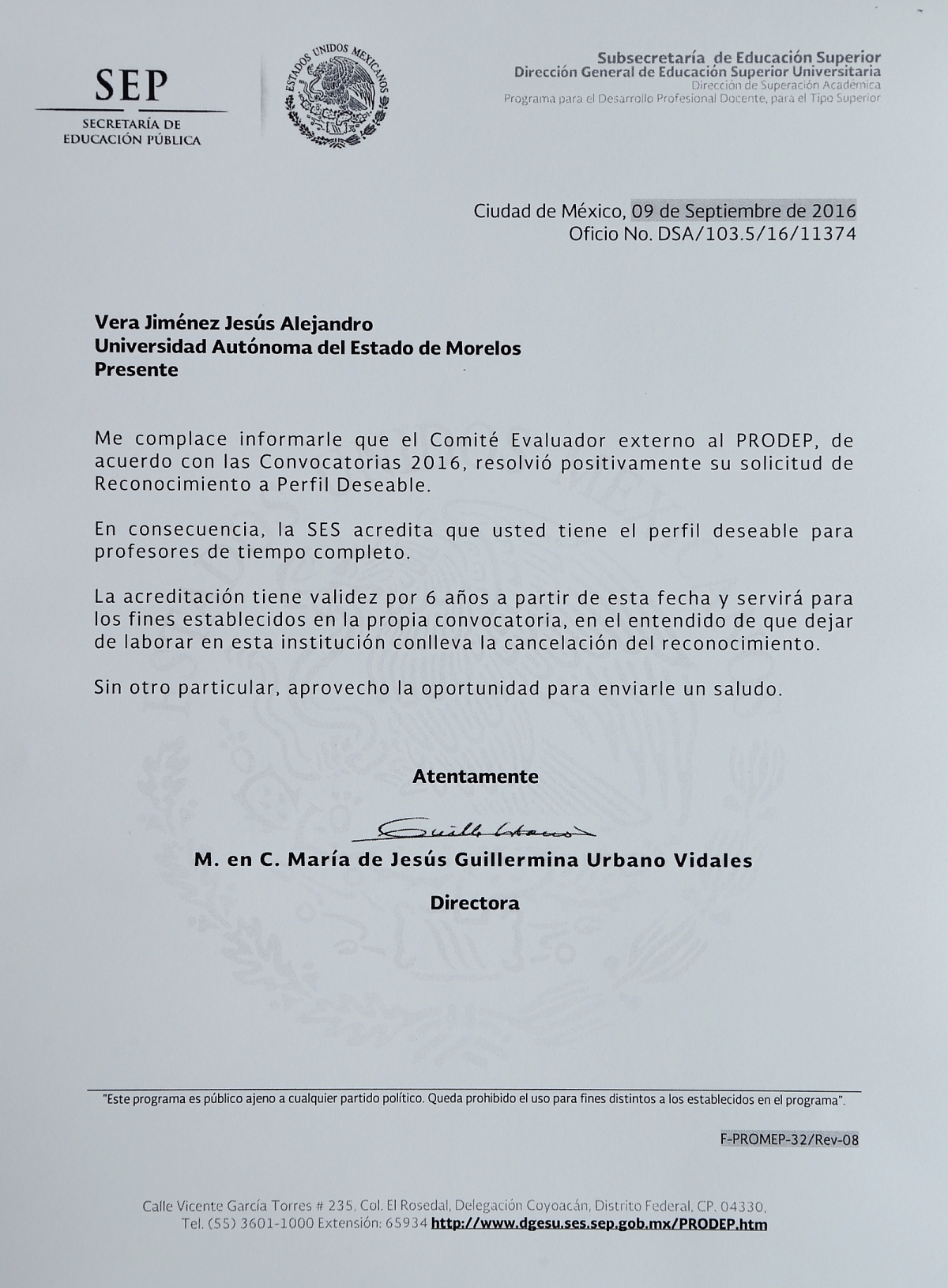 El 86% de profesores investigadores de la UAEM cuentan con perfil deseable