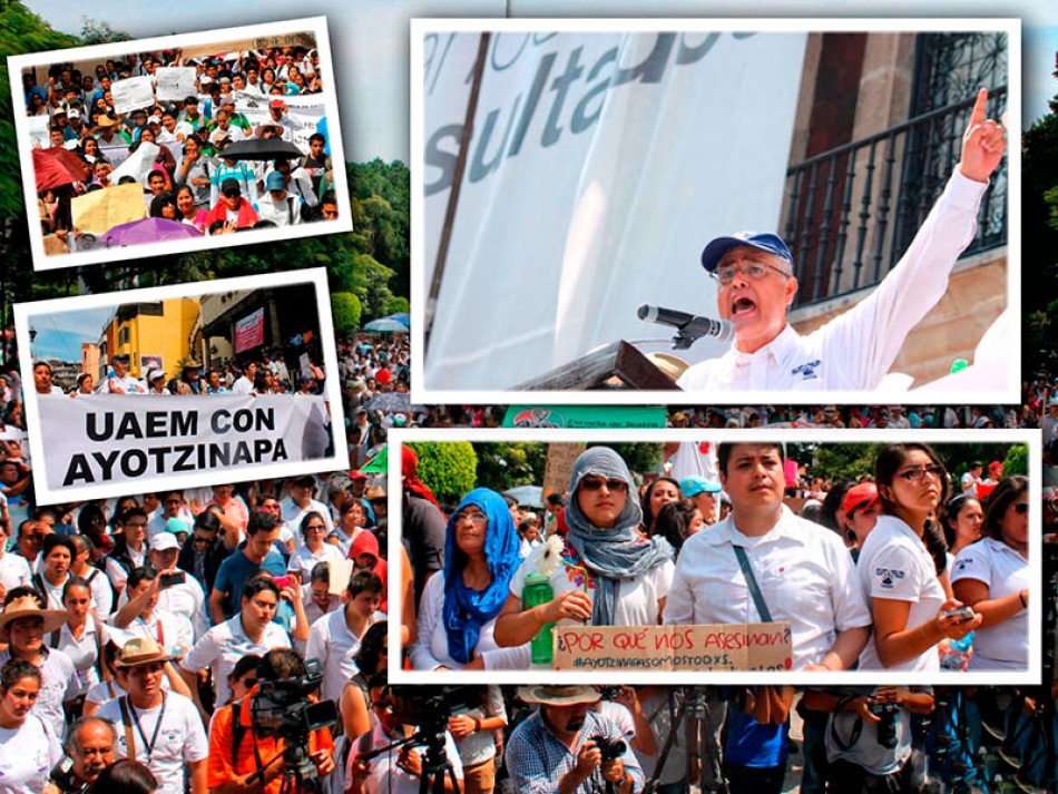 Convoca rector de la UAEM a no votar, en protesta por la desaparición de normalistas