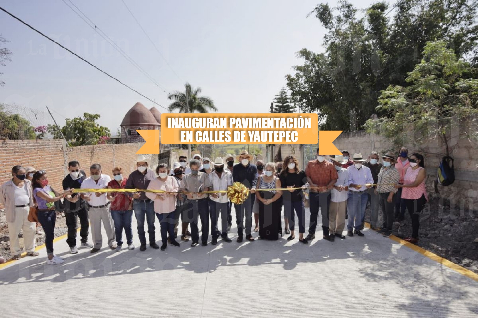 Inauguran pavimentación de calles en tres localidades de Yautepec