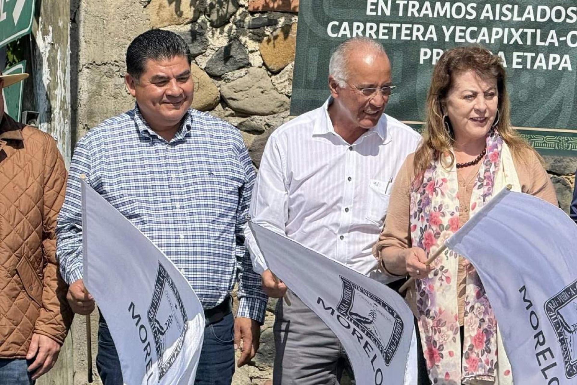 Encabeza MGS banderazo para rehabilitar carretera Yecapixtla-Ocuituco
