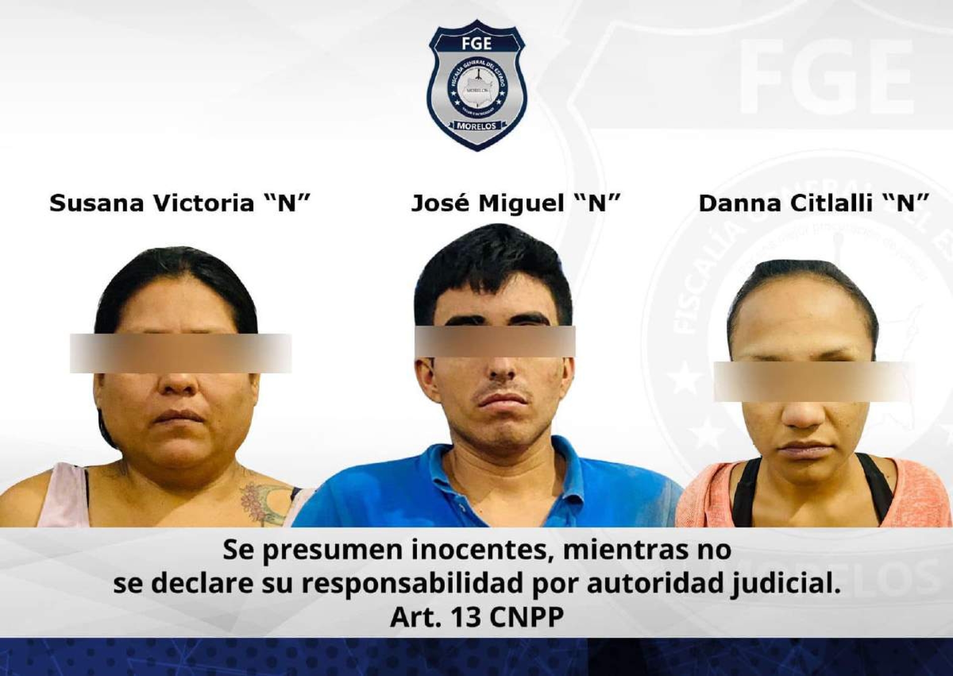 A prisión preventiva, tres personas por diversos delitos