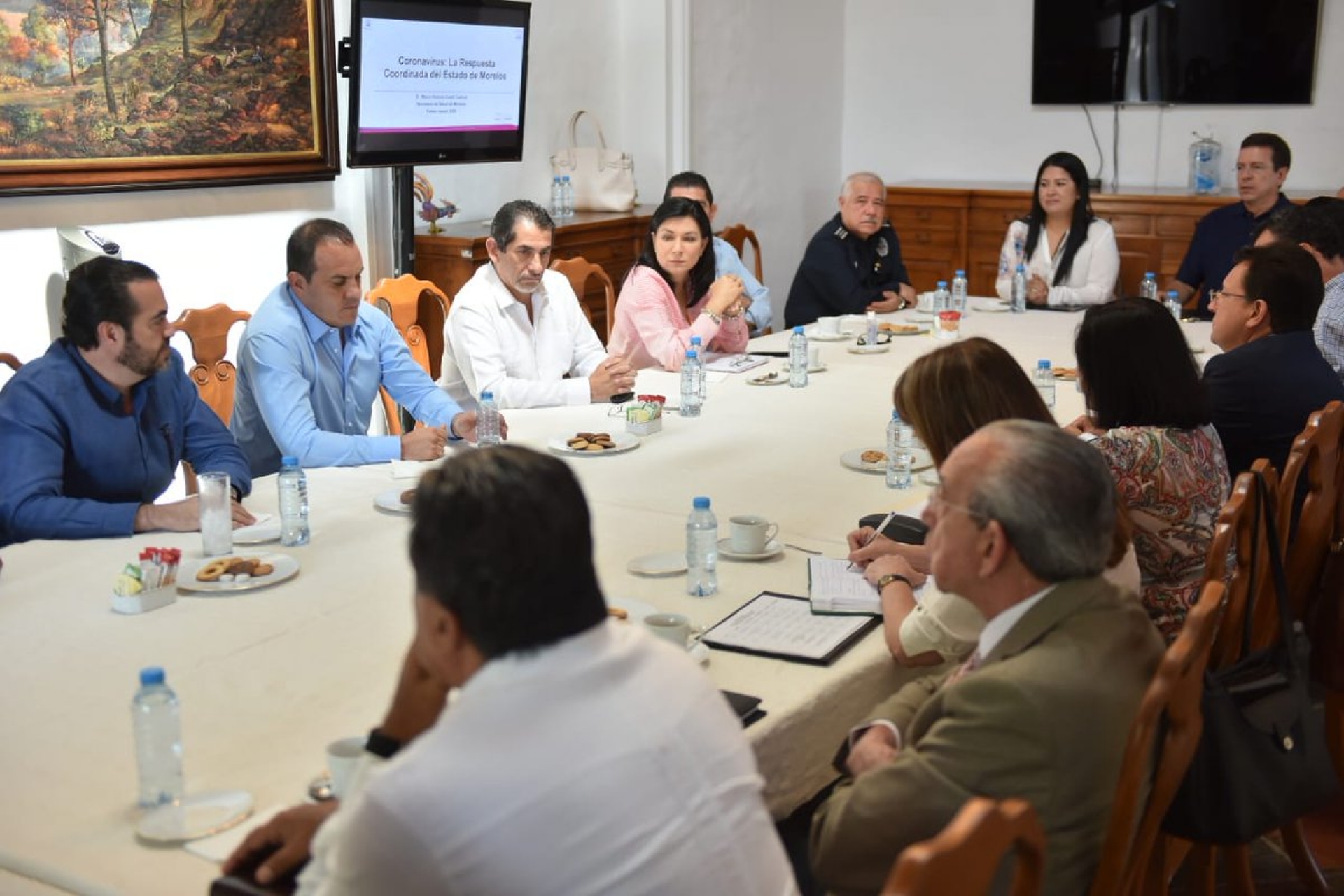 Acuerdan autoridades estrategia a implementar para atender emergencia de salud 'Covid-19'