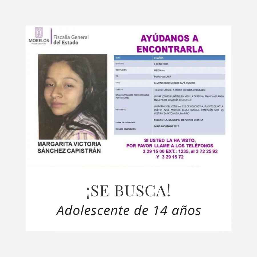 Una estudiante del CETIS 122 está desaparecida