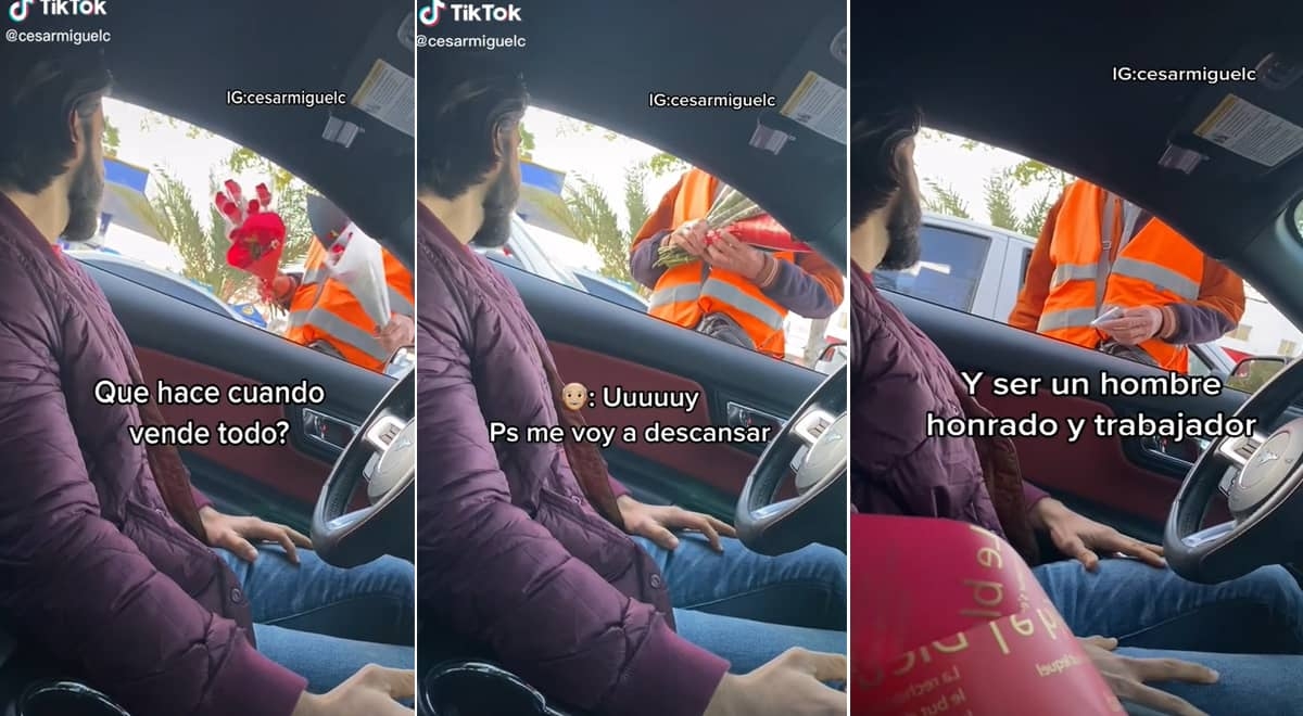 Joven compra todas las rosas que vendía un abuelito