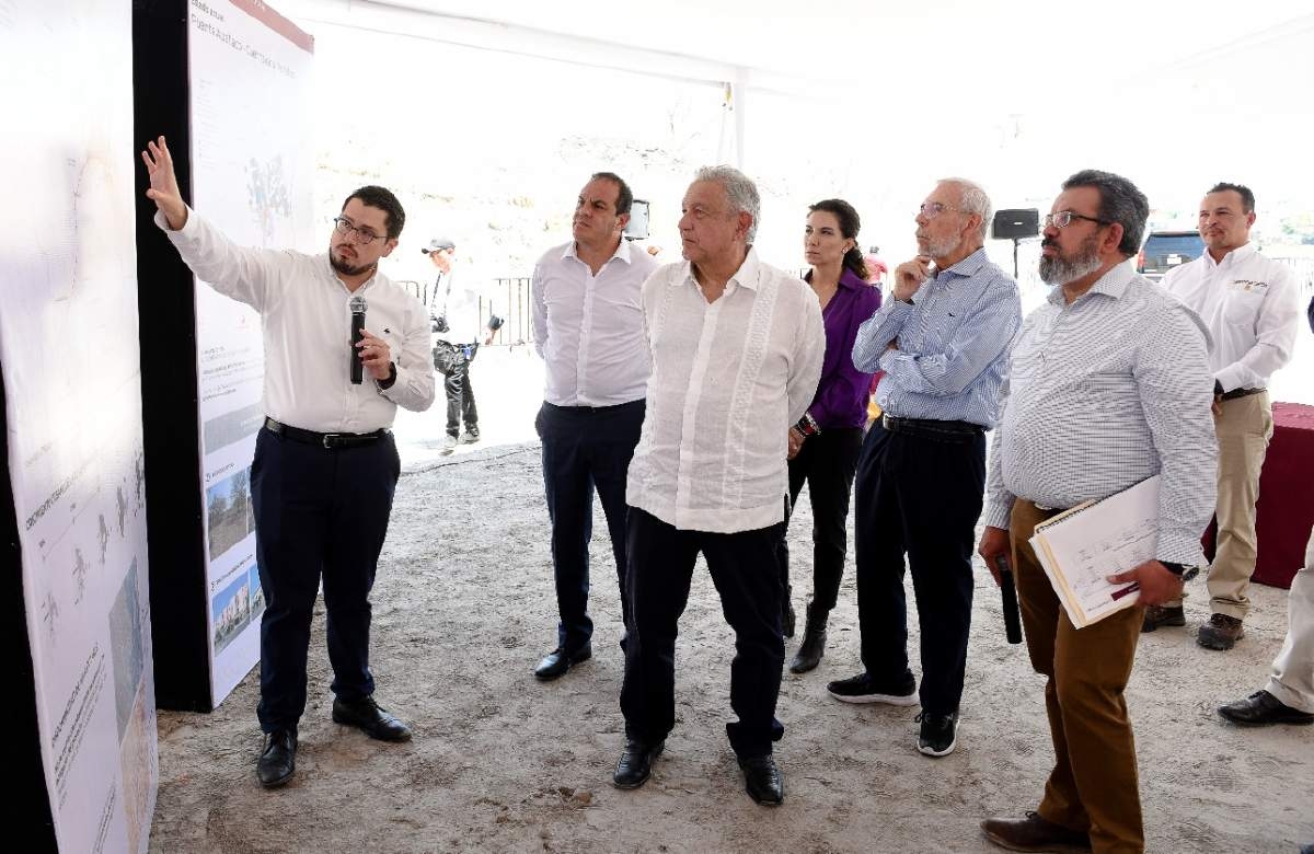 Supervisan titulares del Poder Ejecutivo estatal y federal obras de infraestructura carretera en Cuernavaca y Tepoztlán